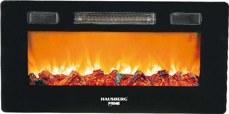 ELECTRIC DIGITAL WALL-MOUNTED FIREPLACE HEATER WITH FAN